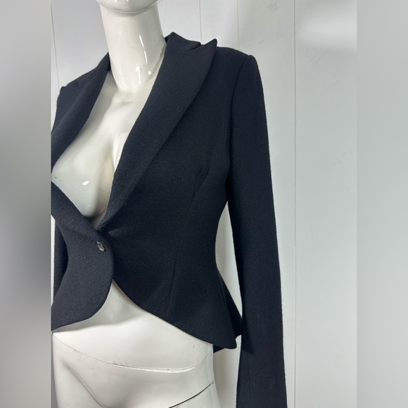 Ralph Lauren Sport Size 8 Black 100% Wool Tailcoat Tailored Blazer Women's - Picture 4 of 16